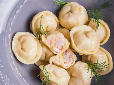 Пельмени из тресковых с кальмаром