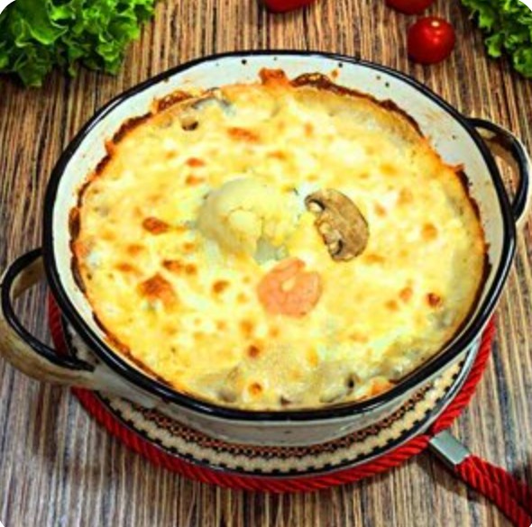 Коктейльные креветки, шампин. и капуста
