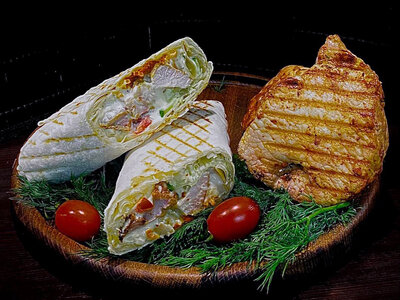 Шашлык в лаваше из свининки