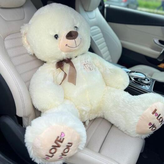 Мишка плюшевый 90 см в мерседесе