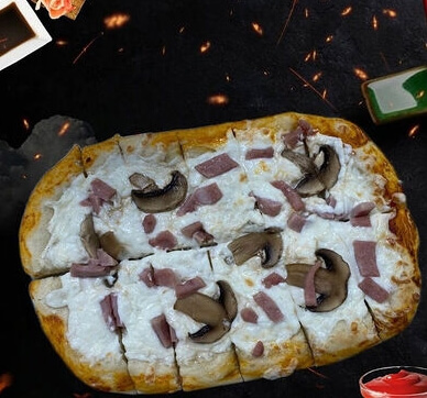 Сырные палочки с ветчиной и грибами