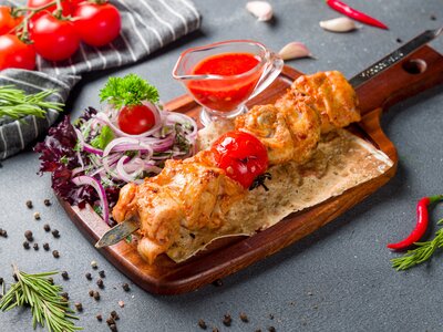 Шашлык из куриного бедра