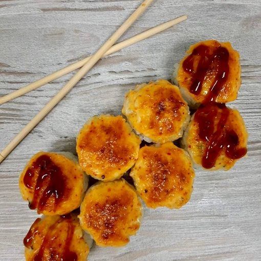 Запеченный с крабом 8 шт