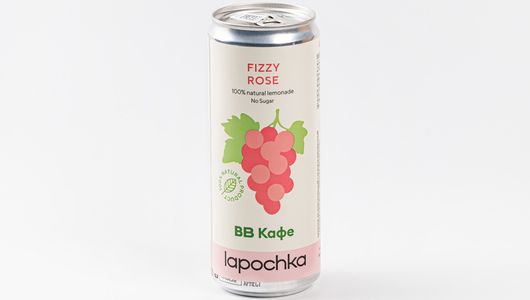 Напиток безалкогольный среднегазированный "Lapochka Fizzy Rose" (Лапочка Физзи Розе), кафе