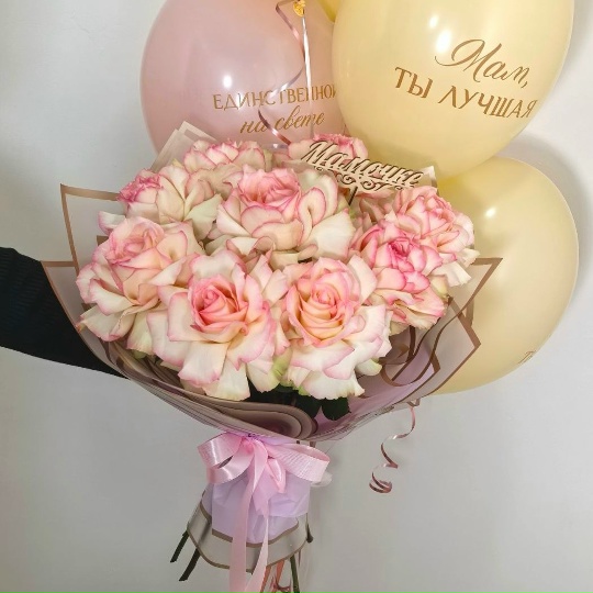 Букет из французских роз «Мамочке»