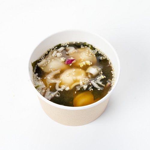 Суп по-кольски с мясными пельменями