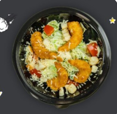 Салат Цезарь с креветками