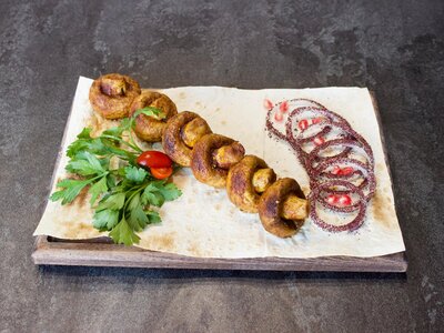 Грибы на мангале