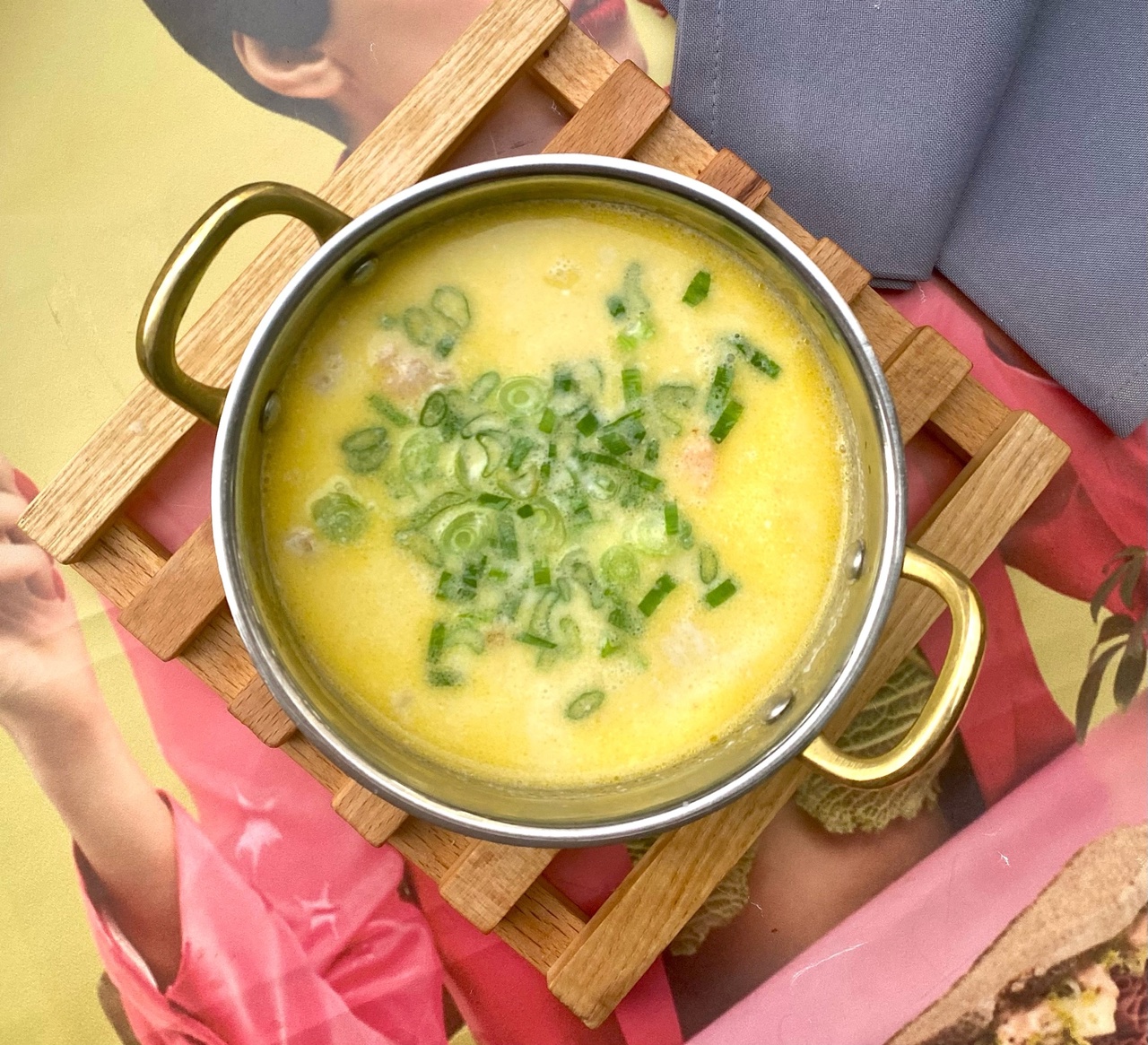 Сливочный суп с морепродуктами