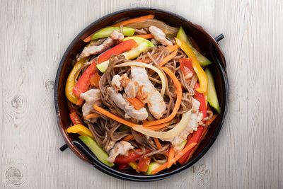 Wok гречневая со свининой