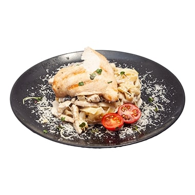 Паста с индейкой и грибами
