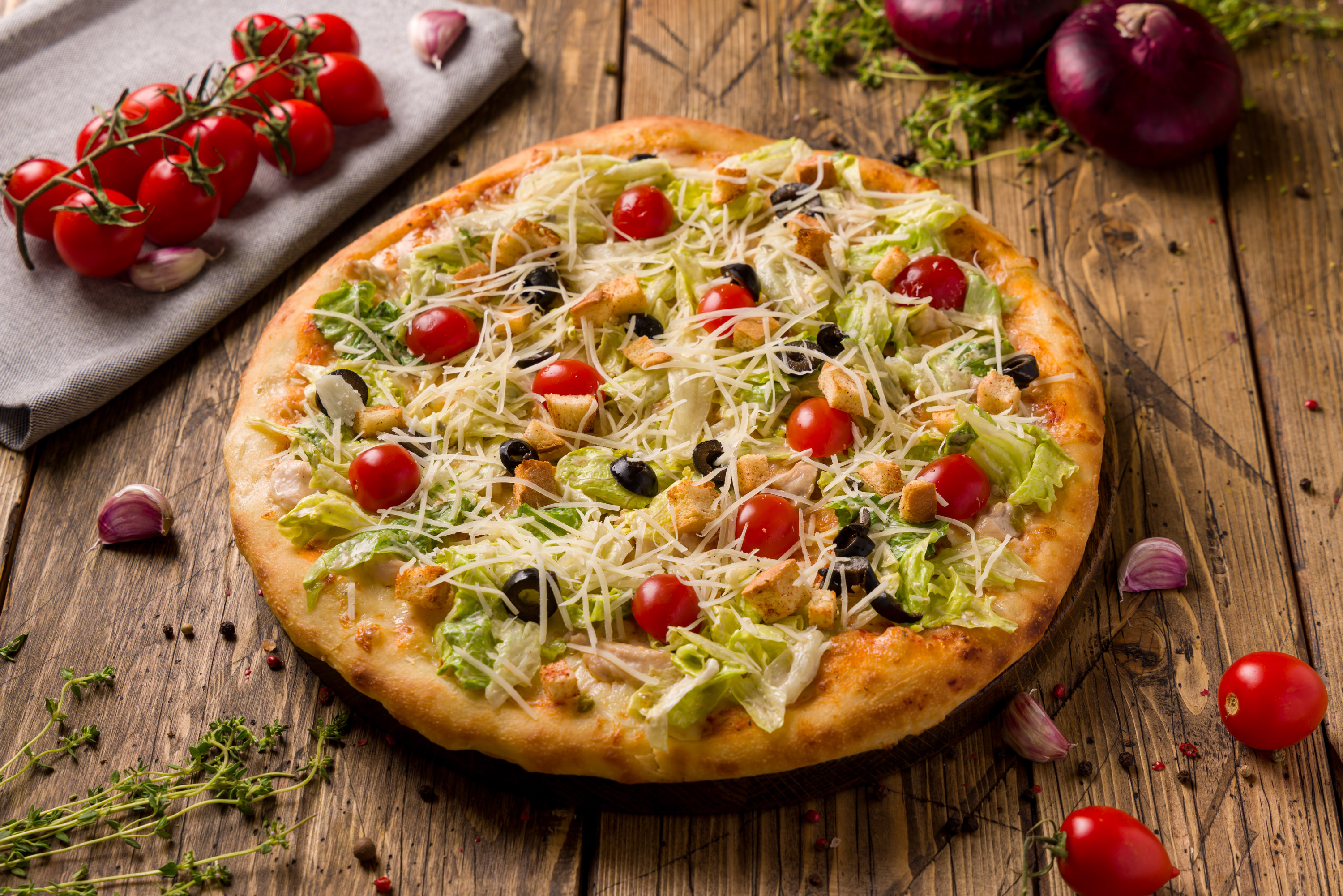 Пицца цезарь 28 см