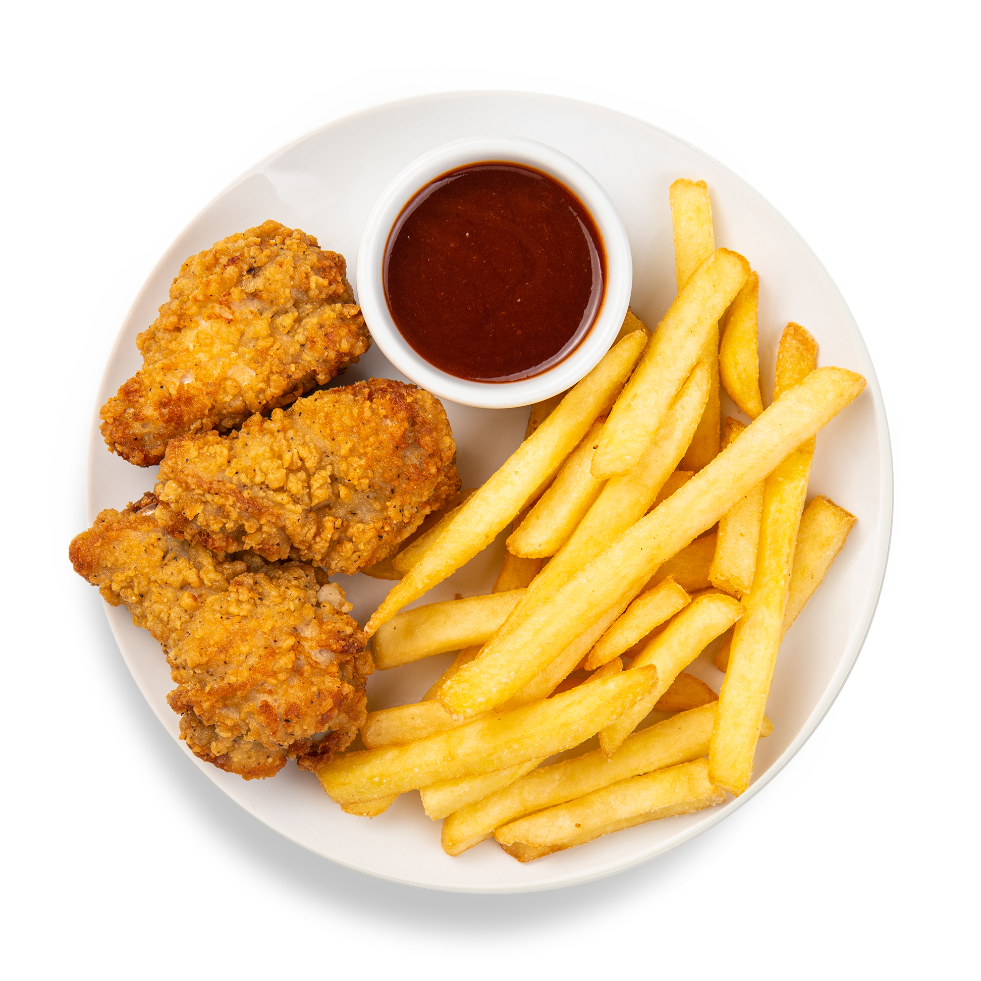 Куриные крылышки с картофелем фри