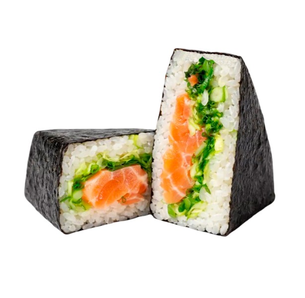 Онигири с лососем и чукой