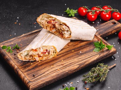 Шаурма с бараниной на мангале