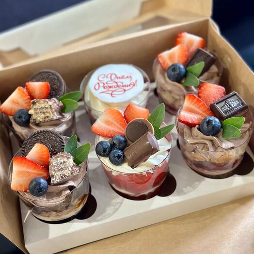 Капкейки натуральные клубника