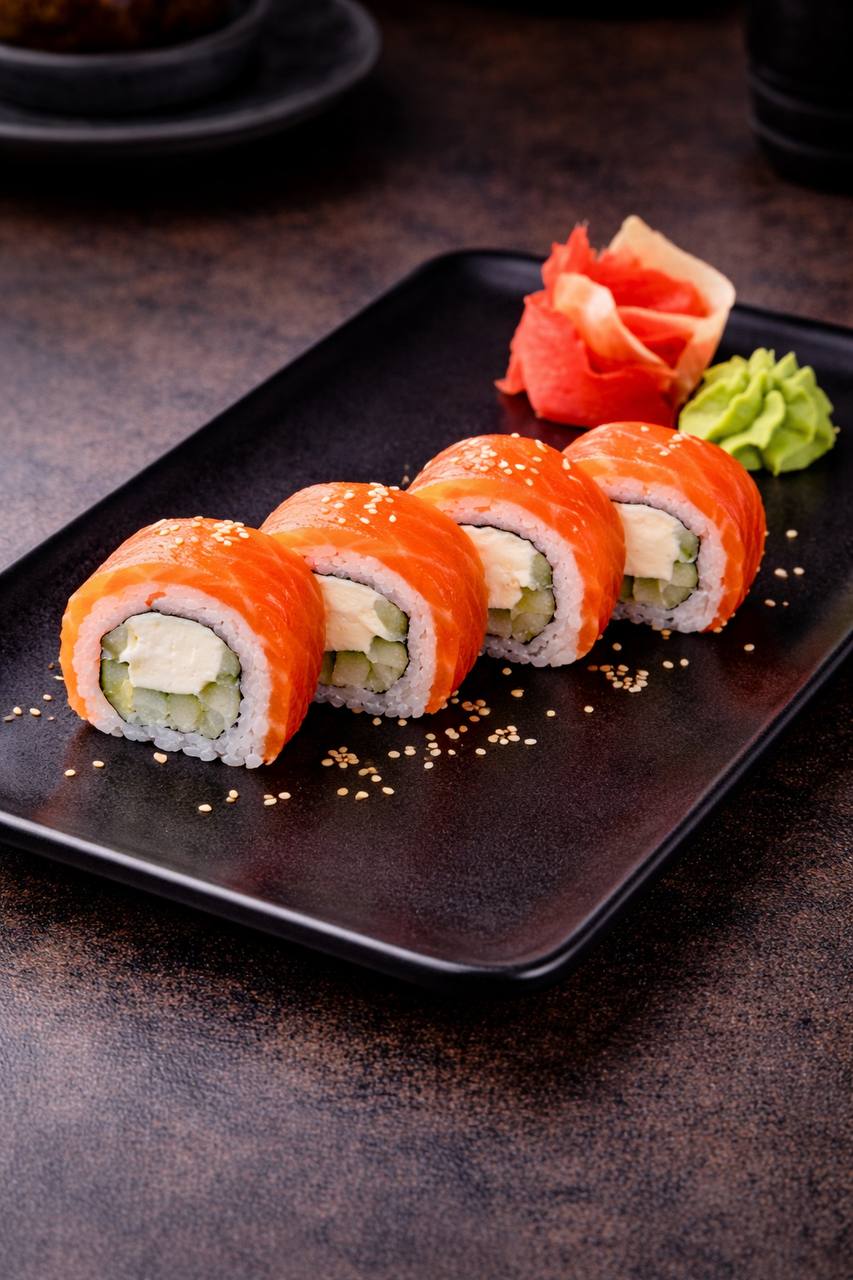 Филадельфия с лосось половинка,4 кус.