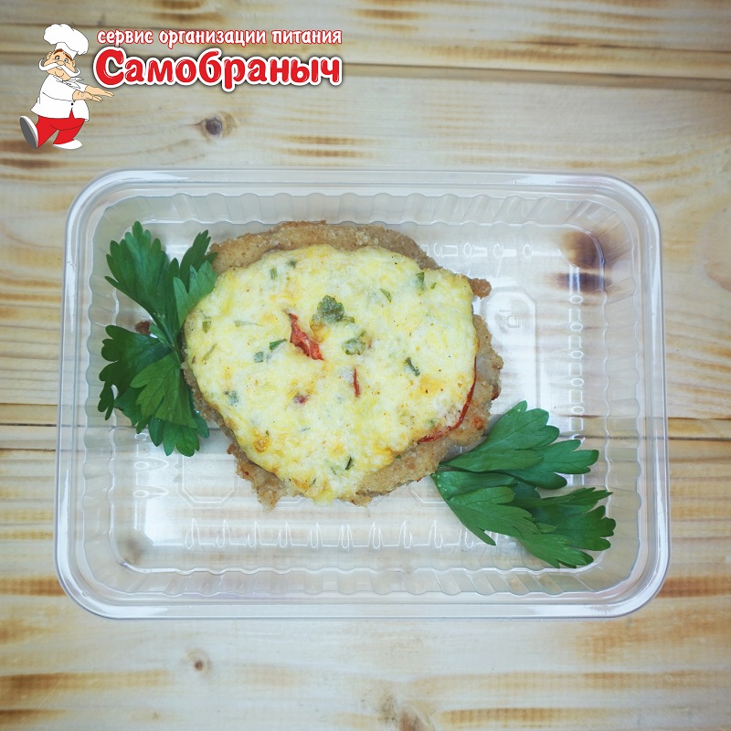 Шницель из свинины с сыром и помид. 120г