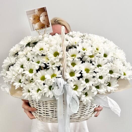 Композиция «Ромашка» из хризантем