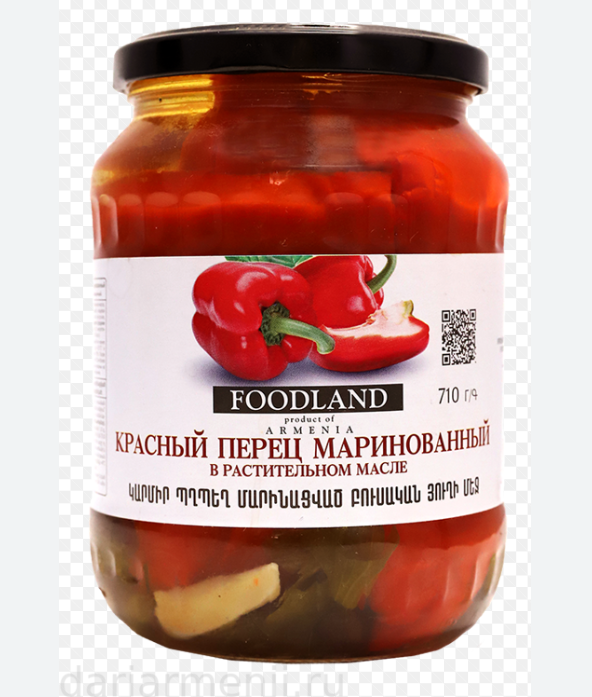 Красный перец маринованный Foodland
