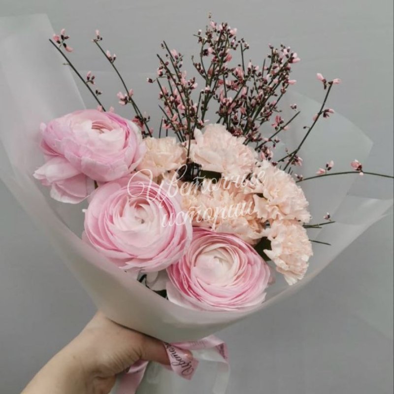 Букет «Букет с Ранункулюсом Нежность Весны»