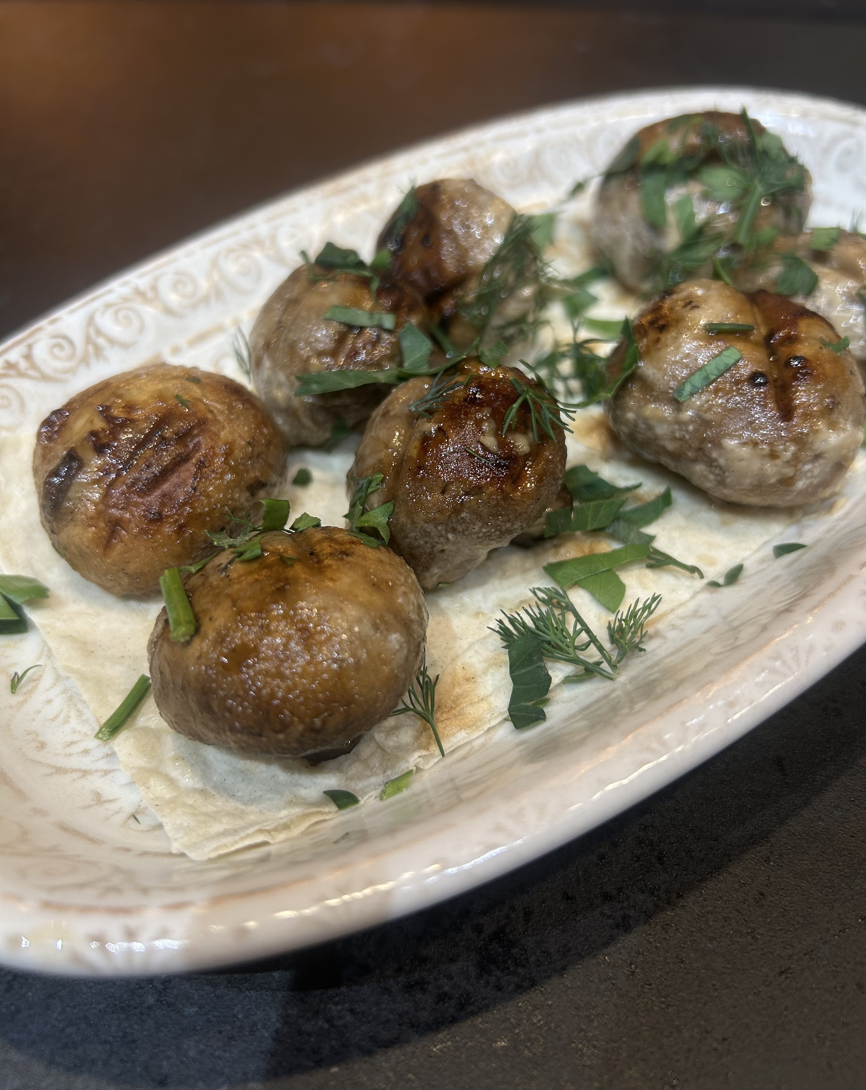 Шампиньоны на мангале 