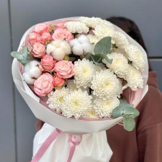 Букет нежных оттенков «Я скучаю...» 