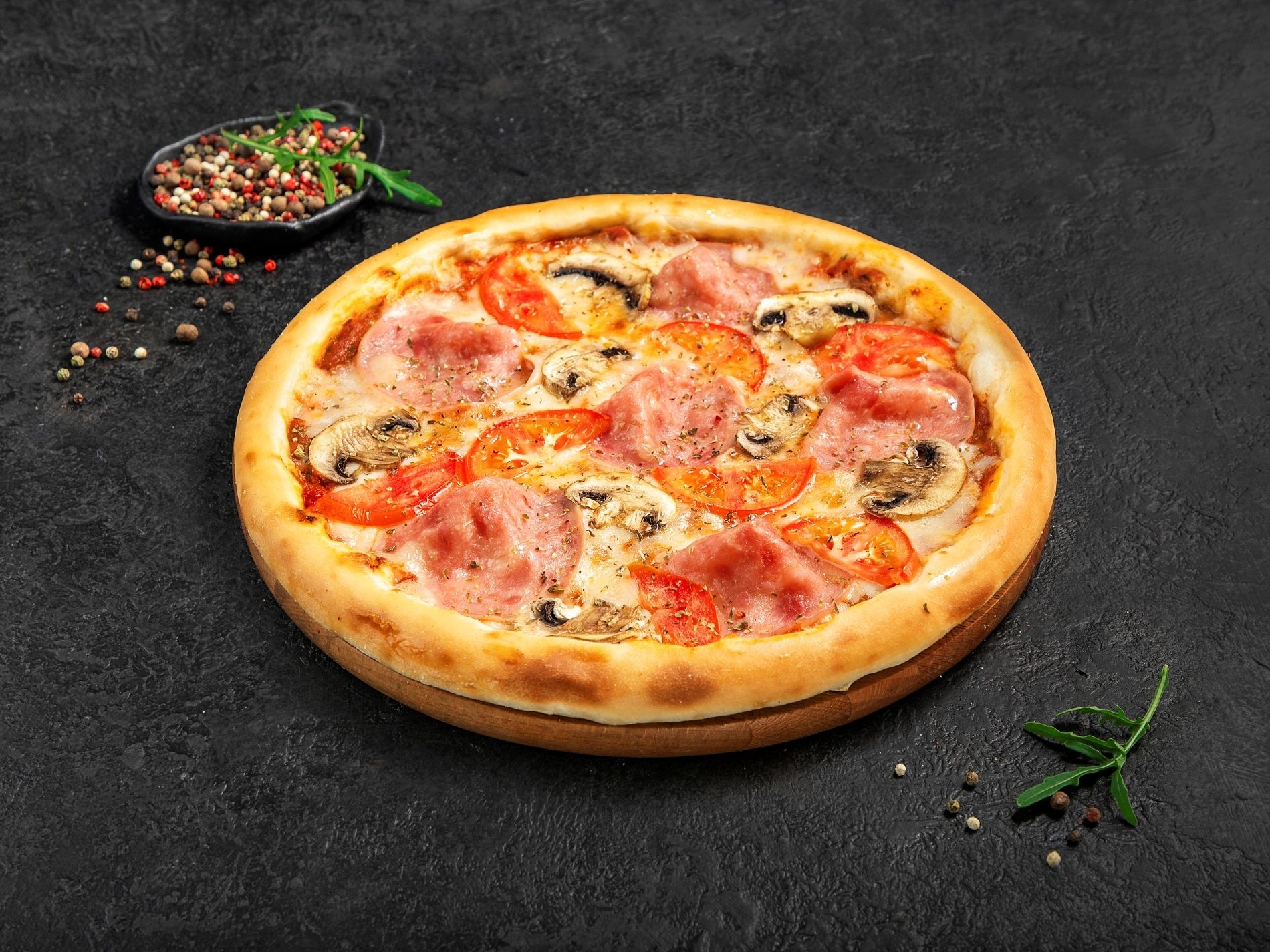 Ветчина и грибы 40см