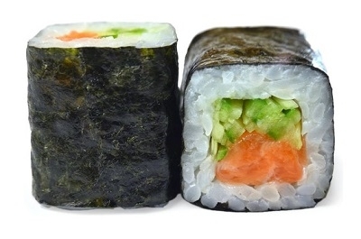 Классический ролл лосось+огурец