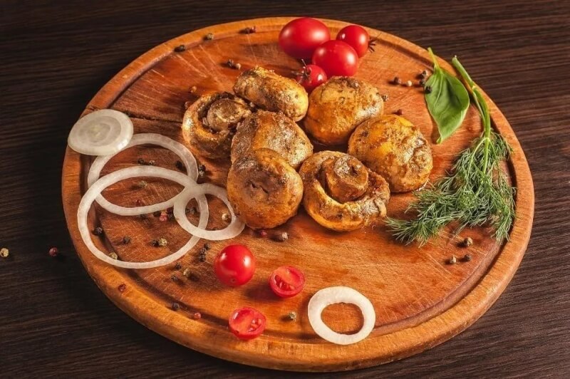 Шампиньоны на углях
