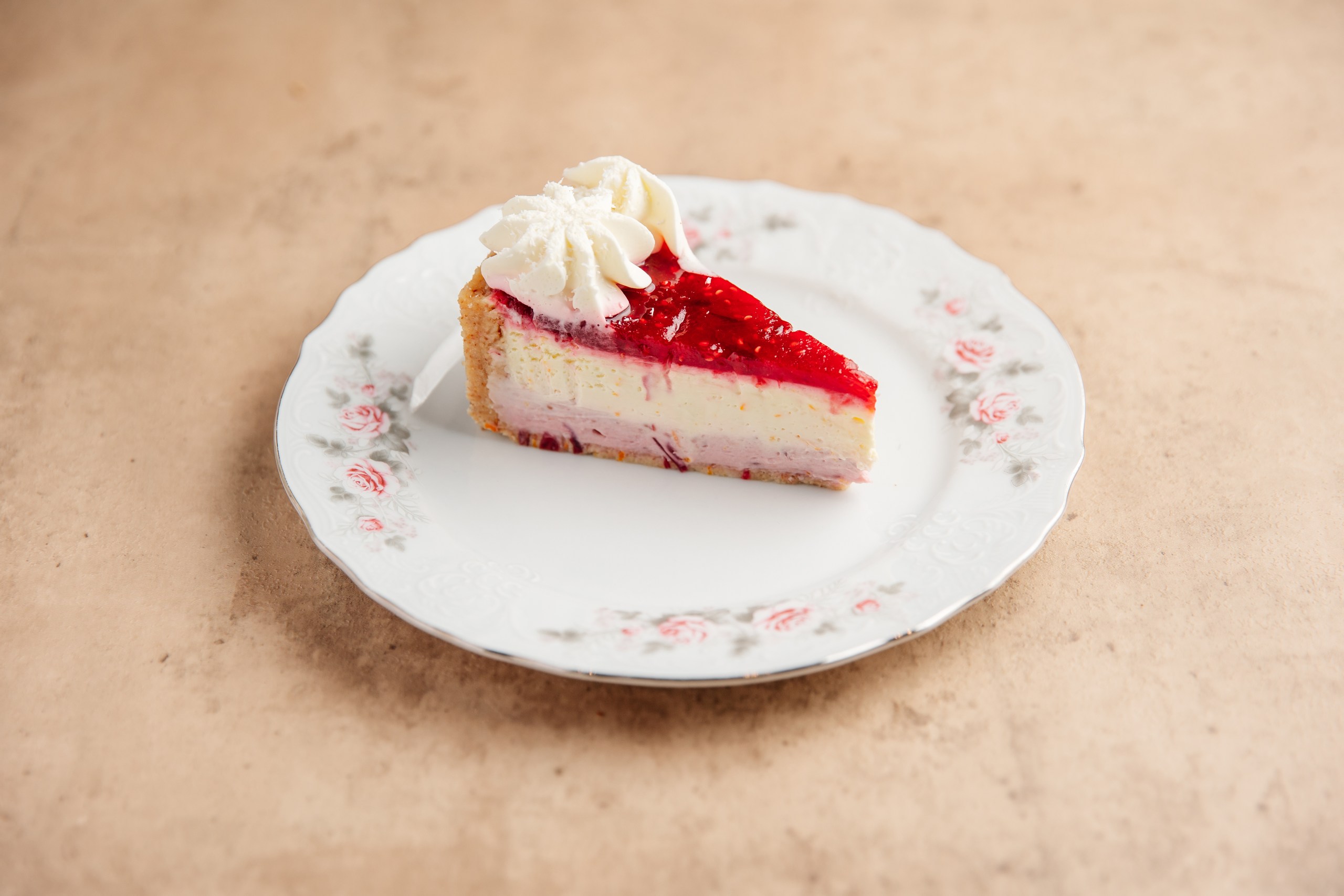 Чизкейк клюква-малина 