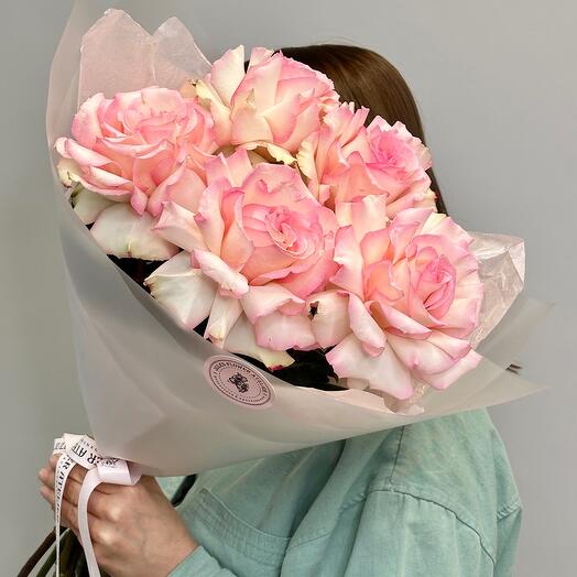 «Марсель» букет из розовых французских роз Эсперанс