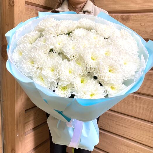 Букет из 9 пушистых хризантем