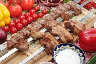 Ассорти из свинины на мангале