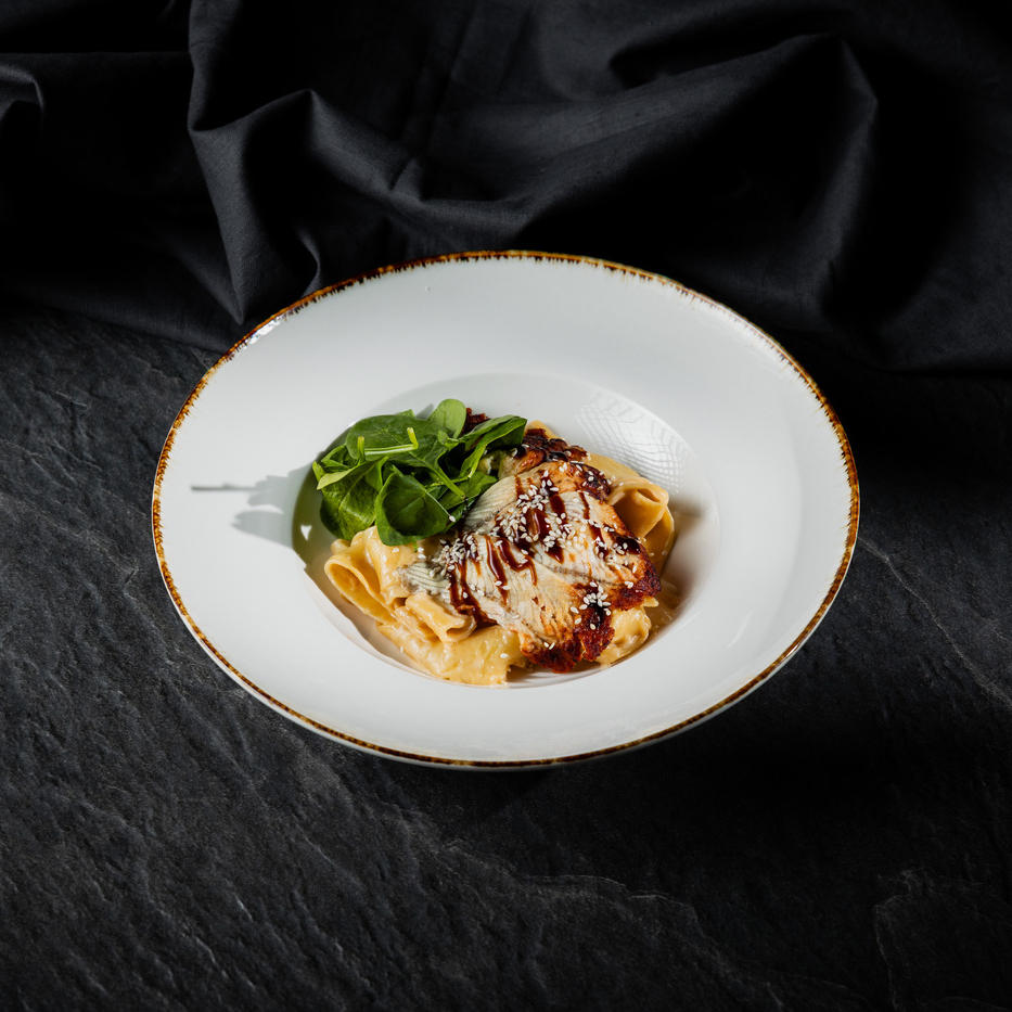 Паппарделле с угрём