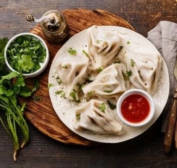 Хинкали с грибами и сыром