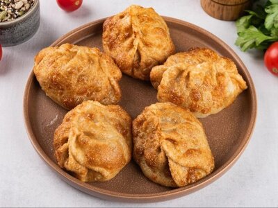 Манты с картошкой жареные