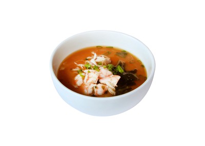 Мисо с креветкой и грибами 