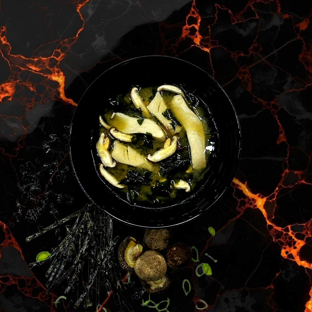 Мисо суп с морепродуктами.