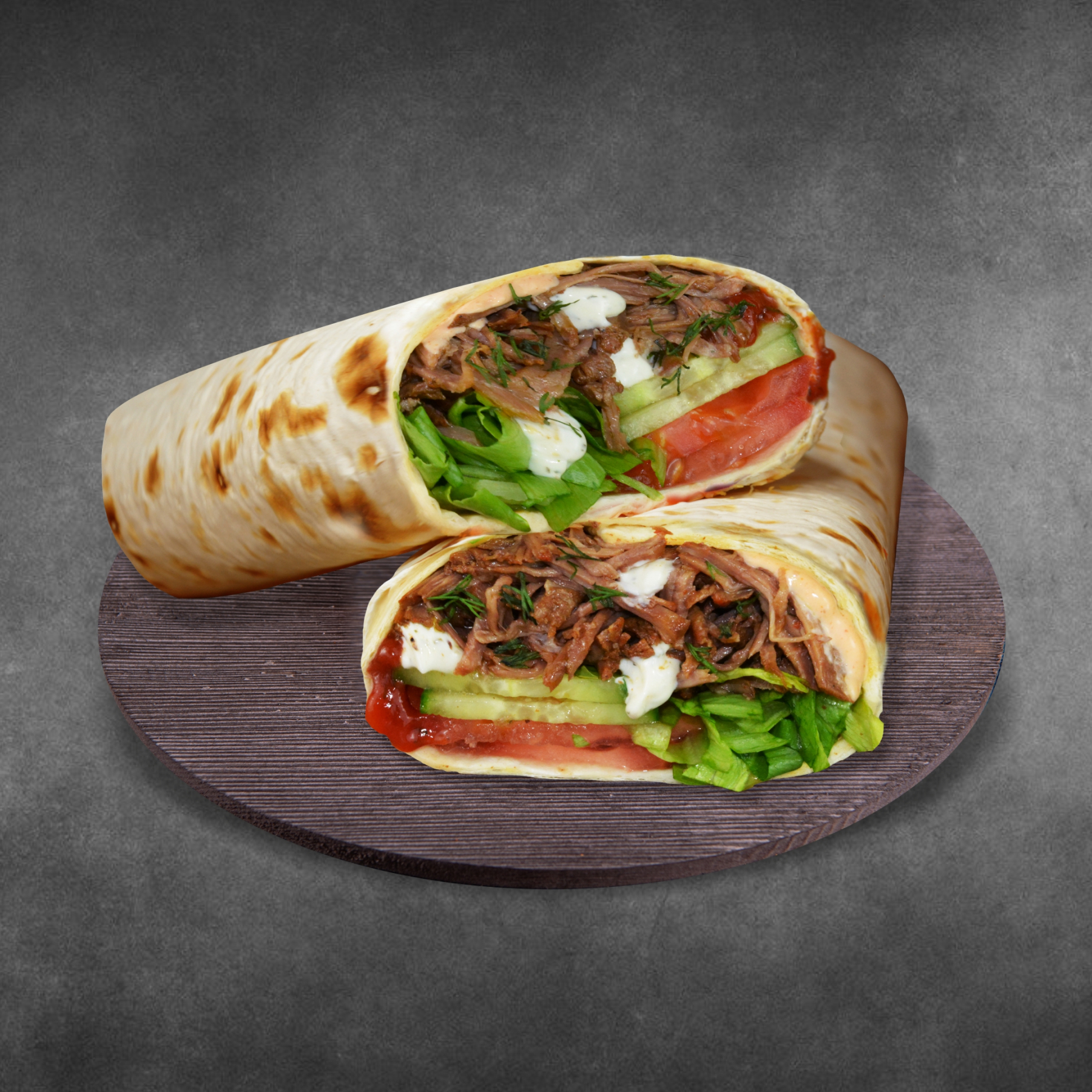 Шаурма с рваной говядиной