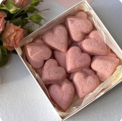 Сердечки из белого шоколада