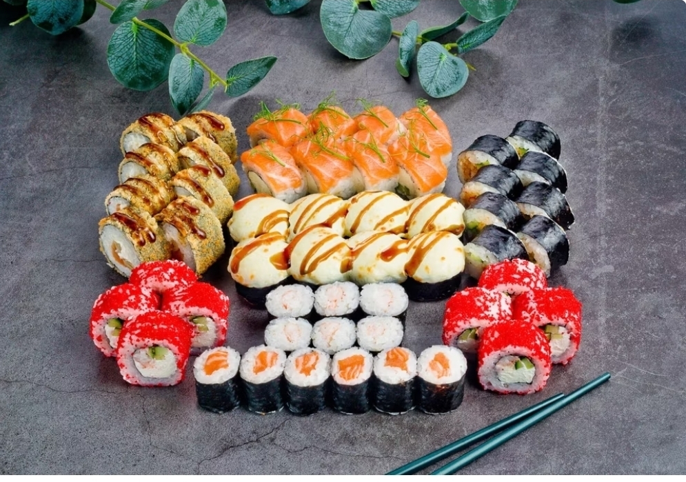 Лосось и креветки 1450гр/52шт ЛОСОСНЕМ