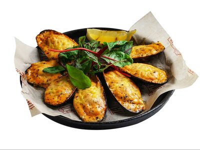 Мидии киви острые запечённые