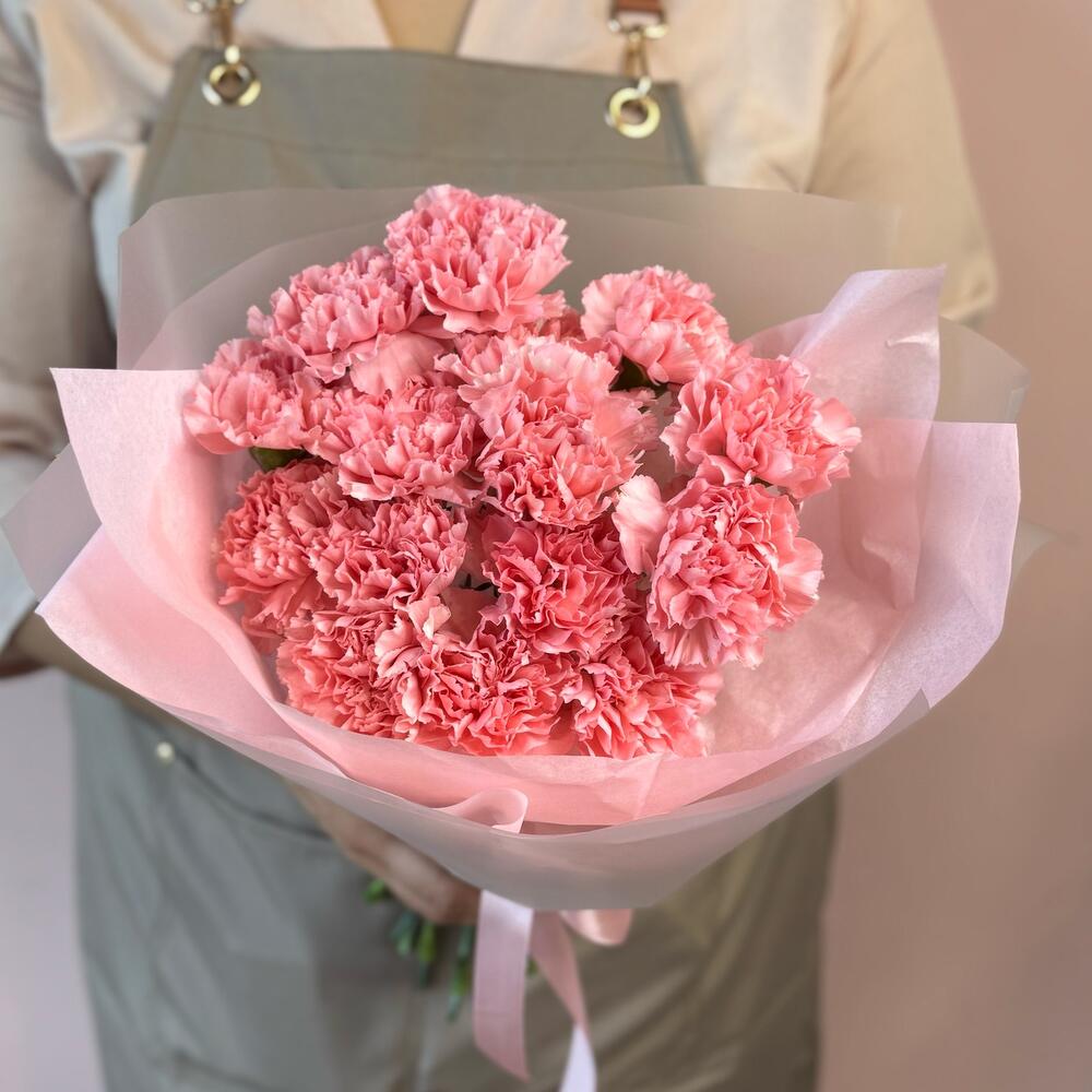 Букет из 15 розовых диантусов