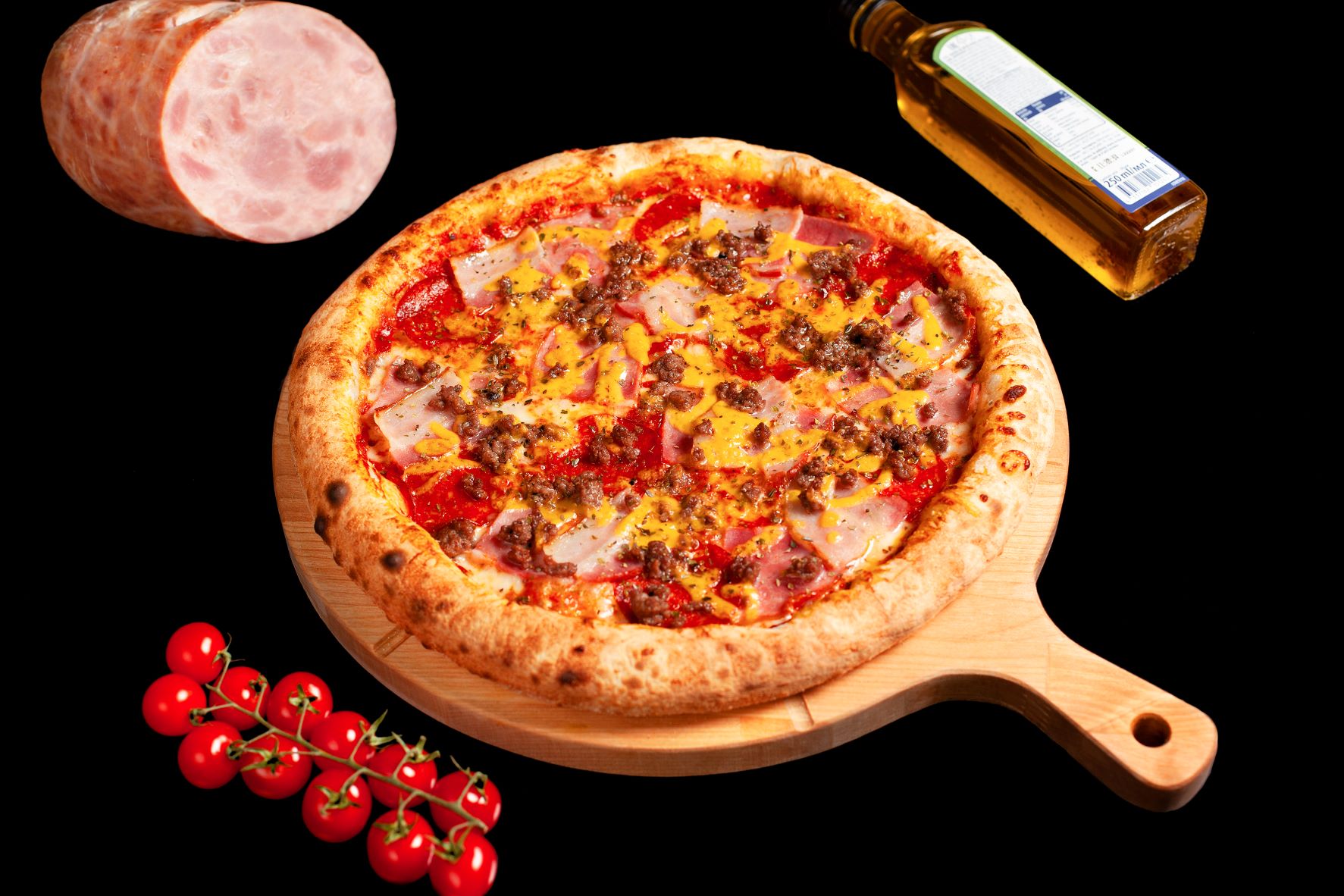 Пицца мясная 30см
