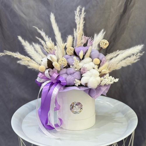 Букет из сухоцветов в коробочке (с2043)