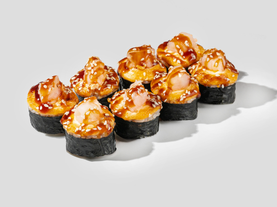 Запеченная калифорния с креветкой 8 шт.