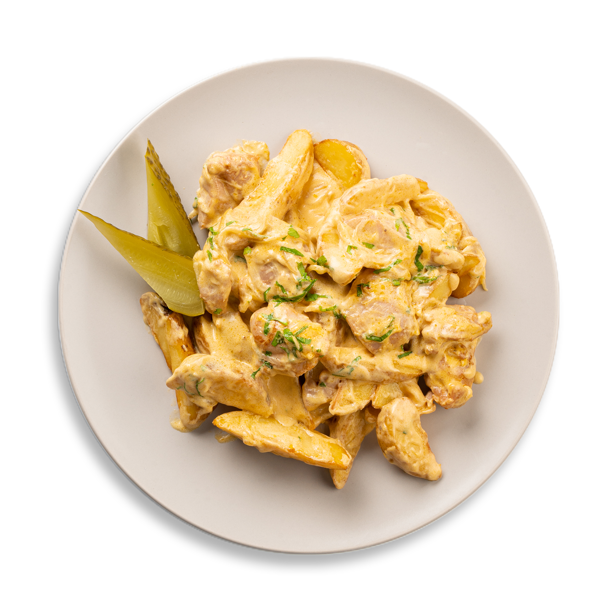 Горячая Сковорода с цыпленком и картофелем