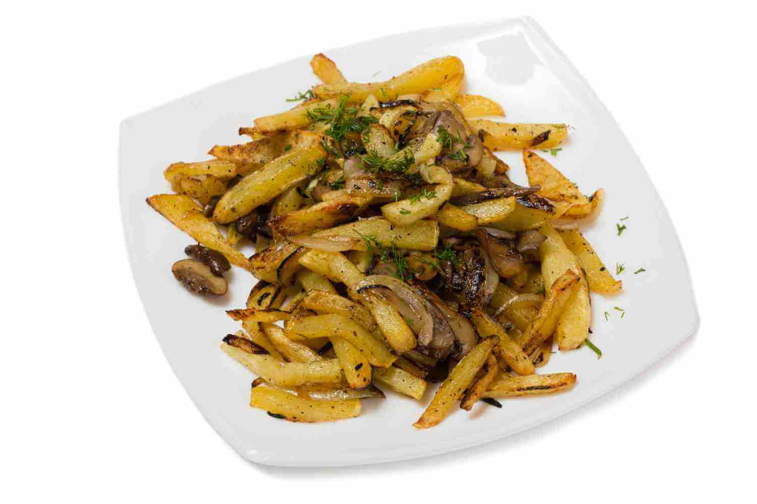 Картофель жареный с грибами