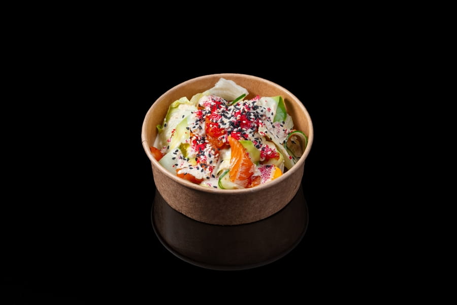 Салат с лососем